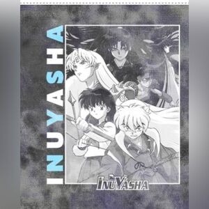 Inuyasha Gray multi Graphic print Long Sleeve tshirt top size medium New